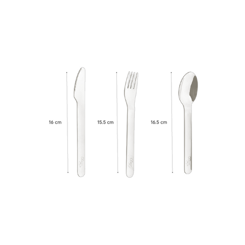 Set de Tacâmuri din Inox cu Husă din Silicon Albastru Inchis – Reutilizabile, pentru Adulți și Copii