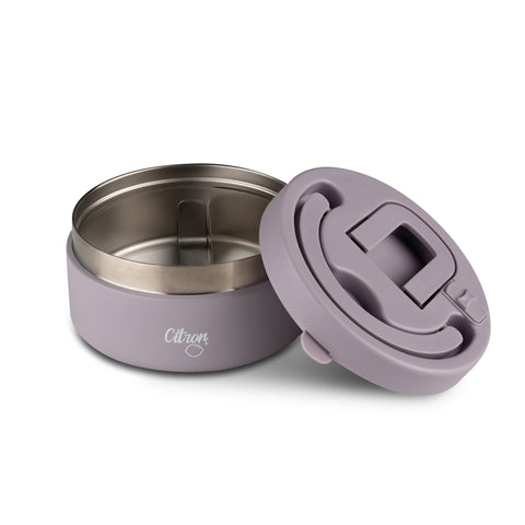 Termos pentru Mâncare 400ml Mov – Două Feluri de Mâncare Diferite Într-un Singur Recipient