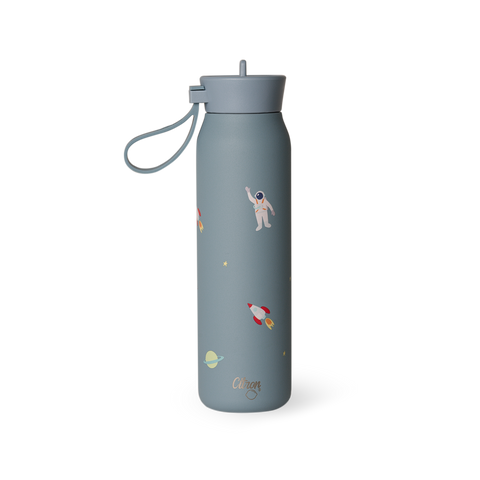 Sticlă de Apă Termoizolantă pentru Copii din Inox, 350ml - Model Navă Spațială