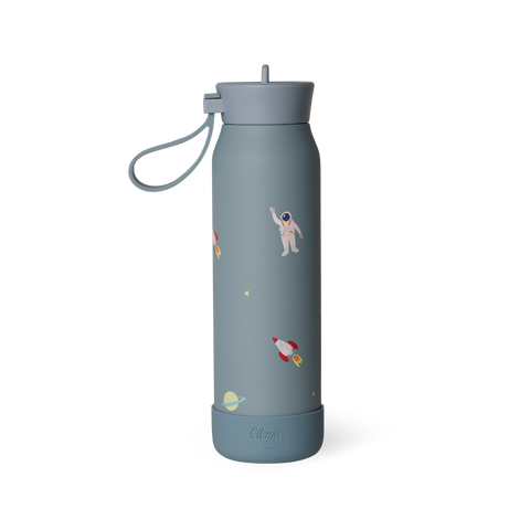 Sticlă de Apă Termoizolantă pentru Copii din Inox, 350ml - Model Navă Spațială