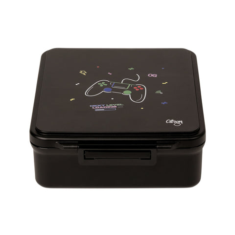 🎮 Set Complet pentru Prânz Citron "Gaming": Geantă Termoizolantă Pătrată și Cutie Grand cu 4 Compartimente