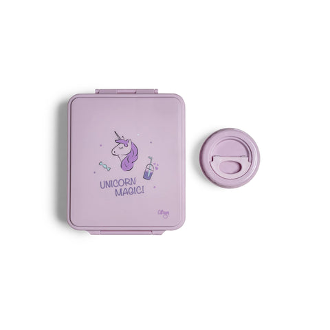 🦄 Set Complet Școală și Grădiniță Citron Unicorn Magic – Mâncare Caldă, Gustări Reci și Hidratare 350 ml | Roz