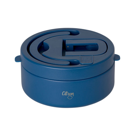 Caserolă termoizolantă cu 2 compartimente, albastră, 400ml