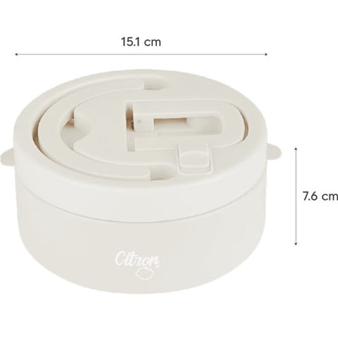 Termos pentru Mâncare 400ml Roz Pudră – Două Feluri de Mâncare Diferite Într-un Singur Recipient