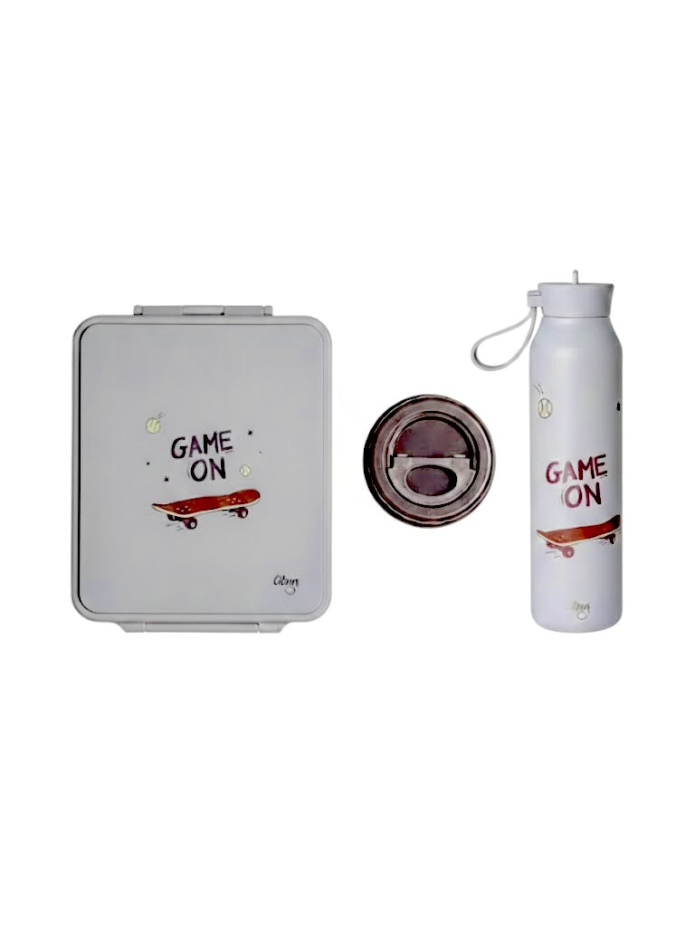 Set Citron Cool Kids cu caserolă mare bento 1.9L și sticlă termos 500ml, certificat LFGB, cea mai sigură soluție de hrănire 2026.