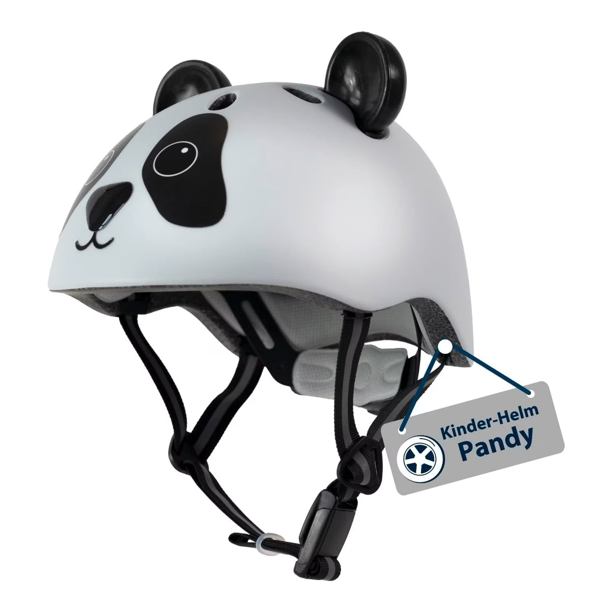 Cască protectie pentru copii Hudora Panda, crem/negru, mărimea 48-52