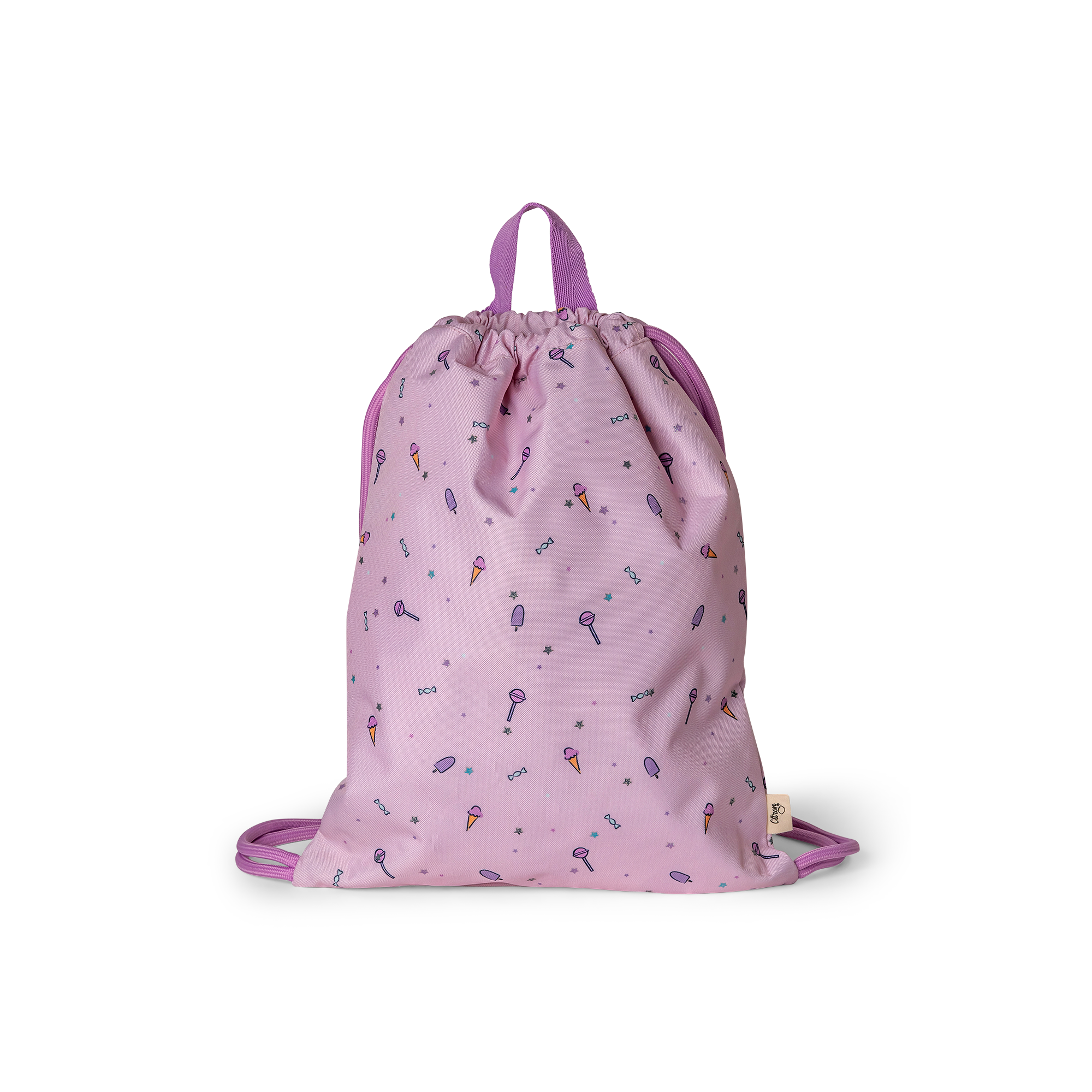 Săculeț impermeabil pentru fetițe, cu design de unicorni magici.