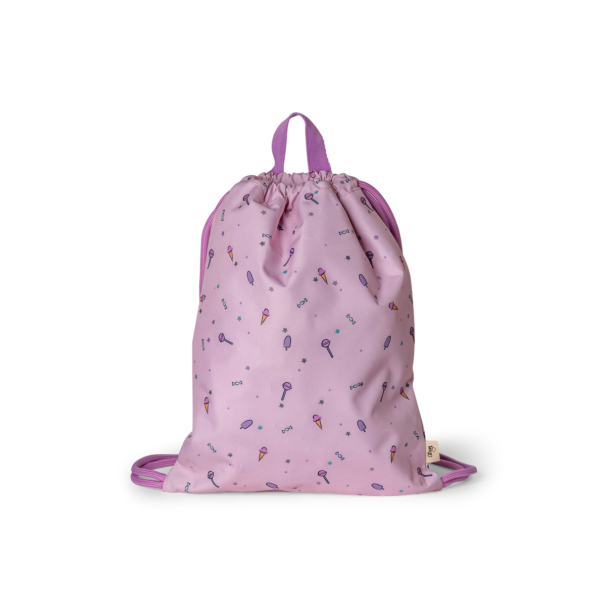 Săculeț impermeabil pentru fetițe, cu design de unicorni magici.