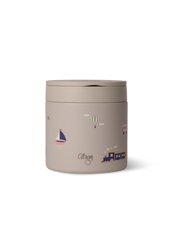 Termos pentru mâncare pentru băieți, din inox, 350ml, cu design vesel **model Vehicule**