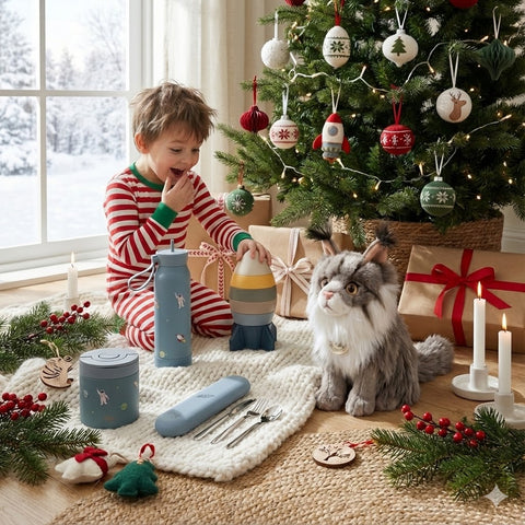 🎄 Set Cadou Premium "Micul Astronaut & Prietenii Săi" – Magia Crăciunului sub Brad, 1,5-2 ani