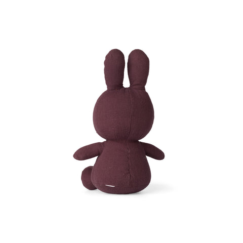Miffy sitting muselină aubergine, 23 cm