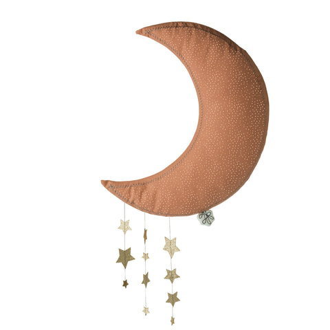 Luna roz cu stele aurii - 45 cm