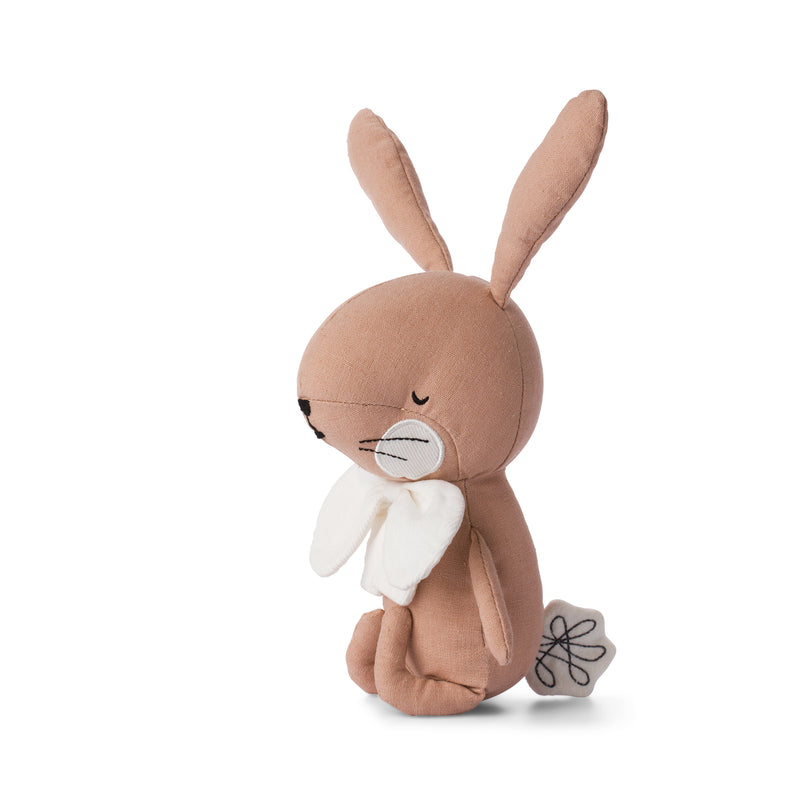 Iepure roz în cutie cadou- 18 cm