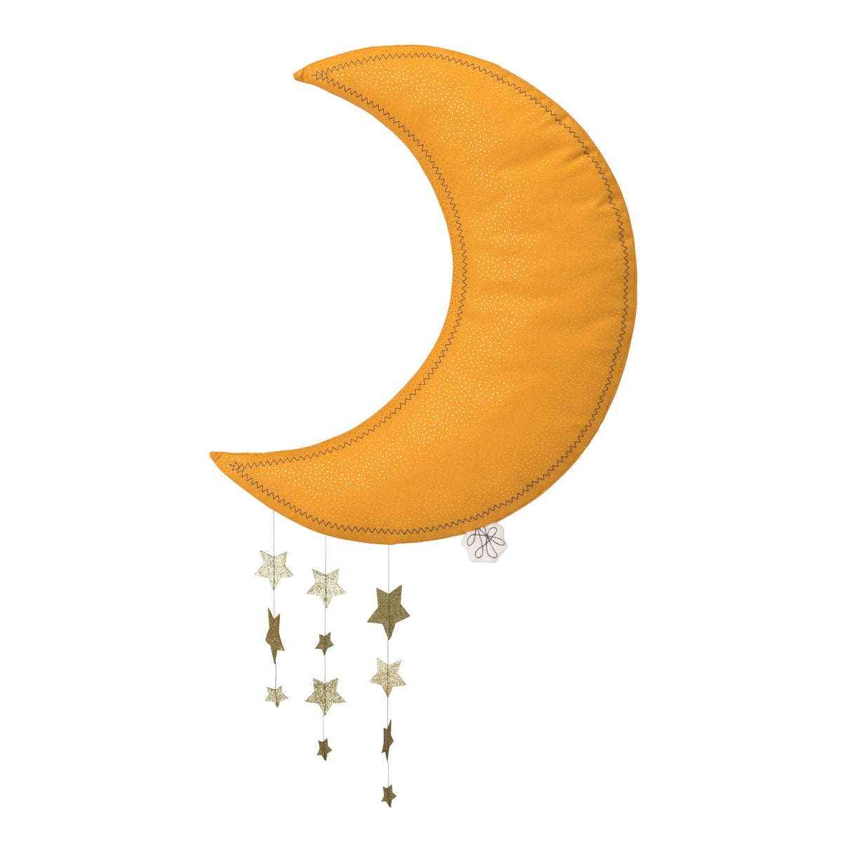 Luna galbenă cu stele aurii - 45 cm
