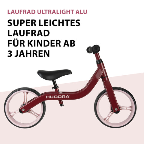 Bicicletă fără pedale HUDORA Ultralight Alu, bordeaux