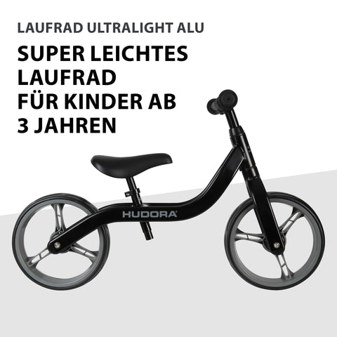 Bicicletă fără pedale HUDORA Ultralight Alu, neagră