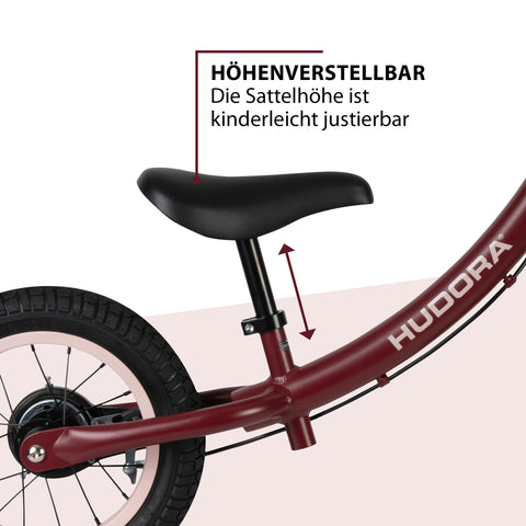 Bicicletă fără pedale HUDORA Advanced Alu, bordeaux