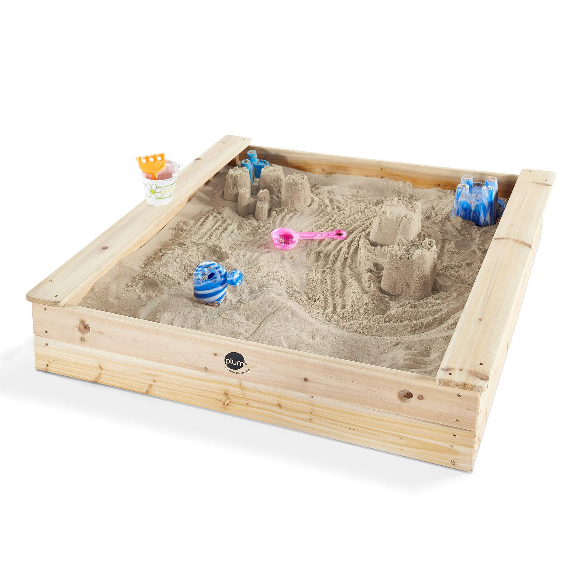 Cutie de nisip din lemn pătrată