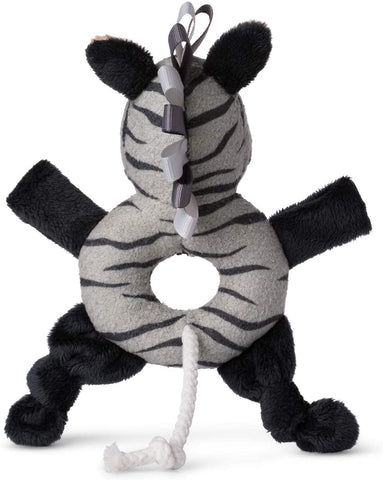 Jucărie apucătoare bebe zebra Ziko gri, 6 x13 x15 cm