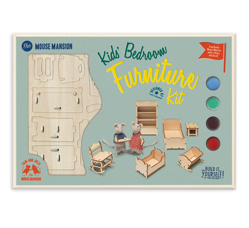 Kit mobilier dormitor, 28.1 x 19.6 x 2.6 cm