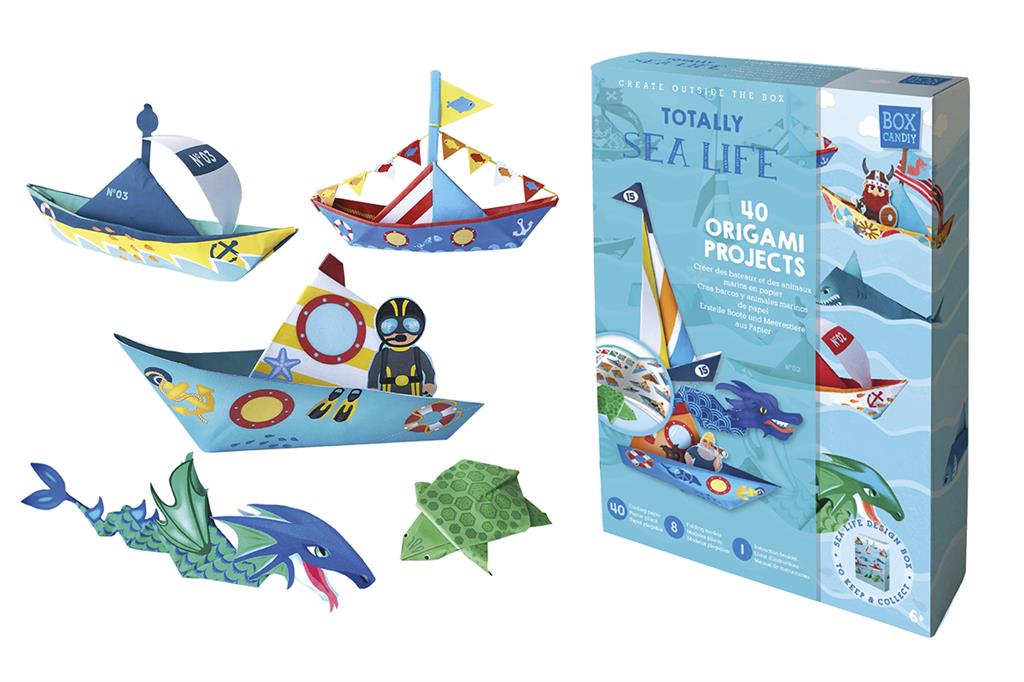 Origami viața marină cutie cadou, 40 piese