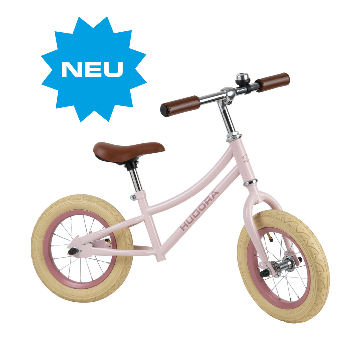 Bicicletă de echilibru retro roz