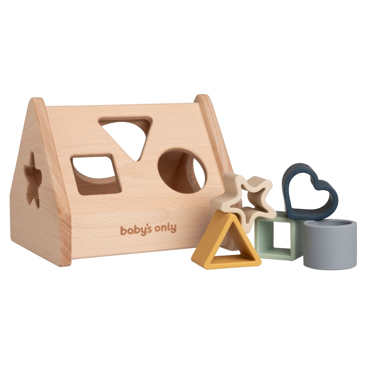 Puzzle din lemn în formă de casă pentru bebeluși