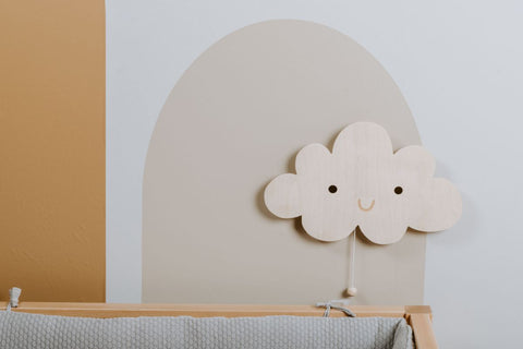 Lampa de perete pentru camera copilului în formă de nor
